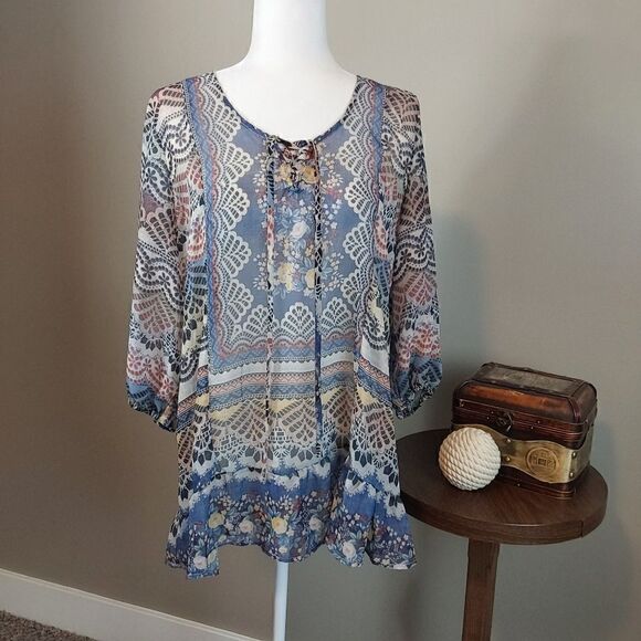 Unity World Wear Tunic/Top Sz L Lightweight - Picture 1 of 8